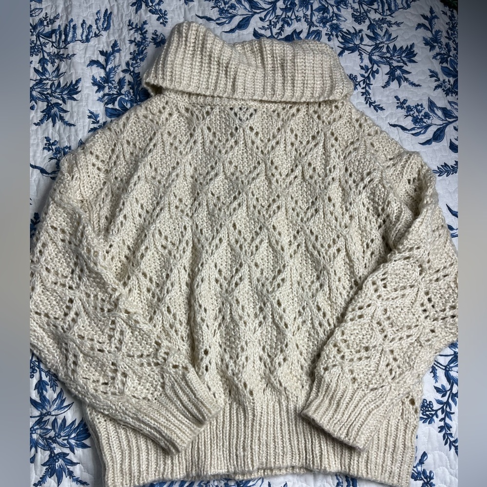 Roll Neck Cream Sweater